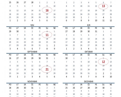 KALENDAR  PREZENTACIJA 2019.